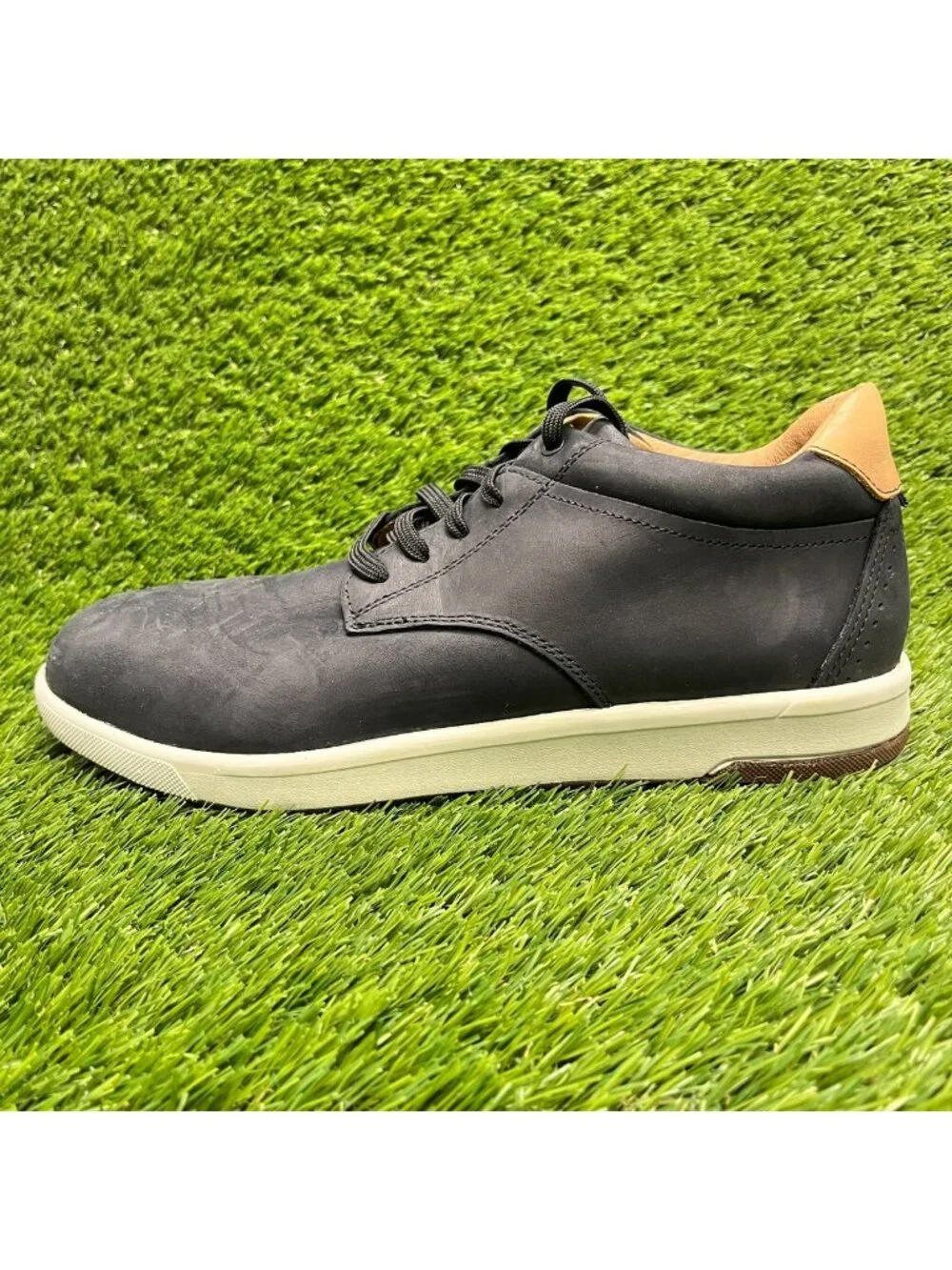 Florsheim Crossover Mens Size 9.5 Black Steel Plain Toe Safety Oxford Work Shoes